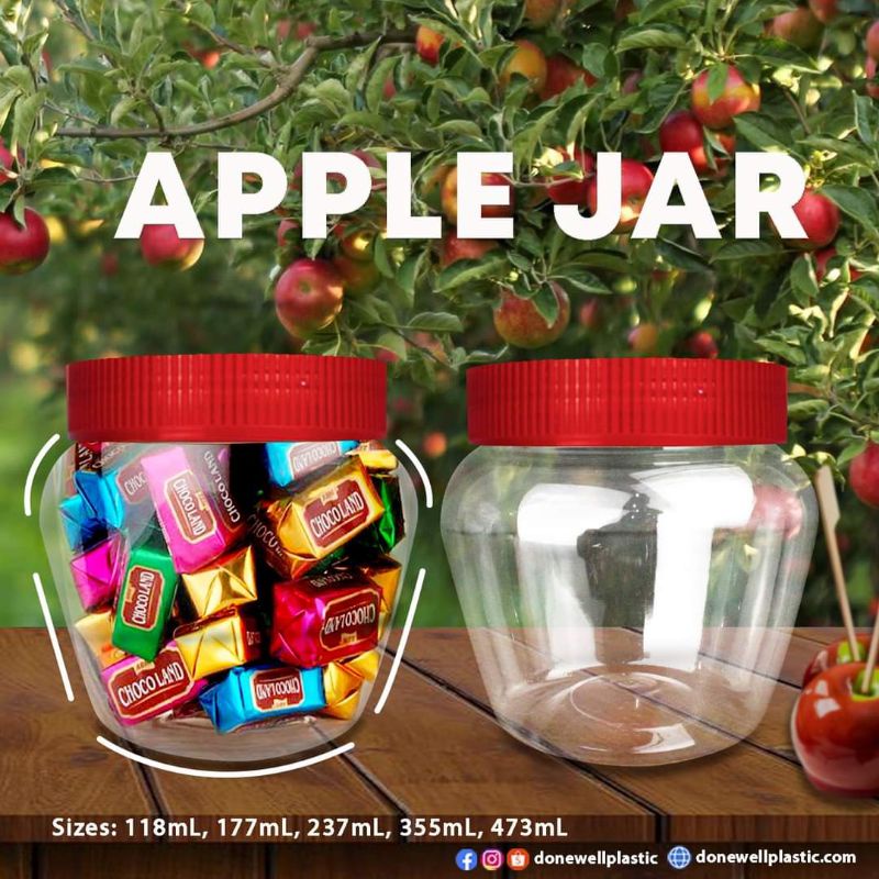 (50pcs) Plastic Apple jar , kutkutin Free plastic Sealer Shopee