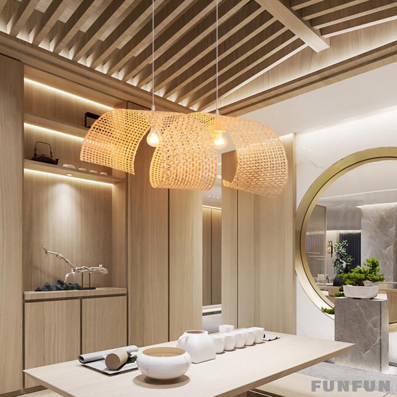 Funfun1 Hanging Light Bamboo Wicker Lamp Shade Rattan Pendant Light   B837b364d17976d327c90ab89da128d8