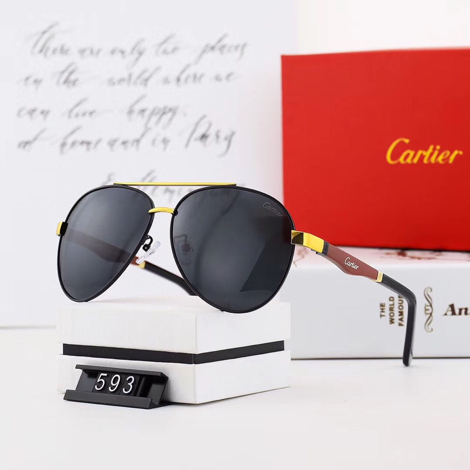 Cartier Sunglasses Long Face Big Face Versatile Casual Glasses Sun Glasses Fashionable Driving Anti