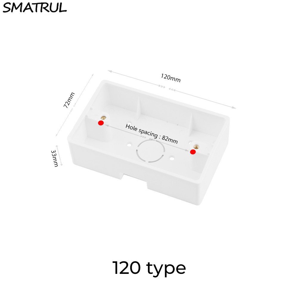 SMATRUL Pvc Nut Box Switch Base Socket Surface Mounted Electrical ...