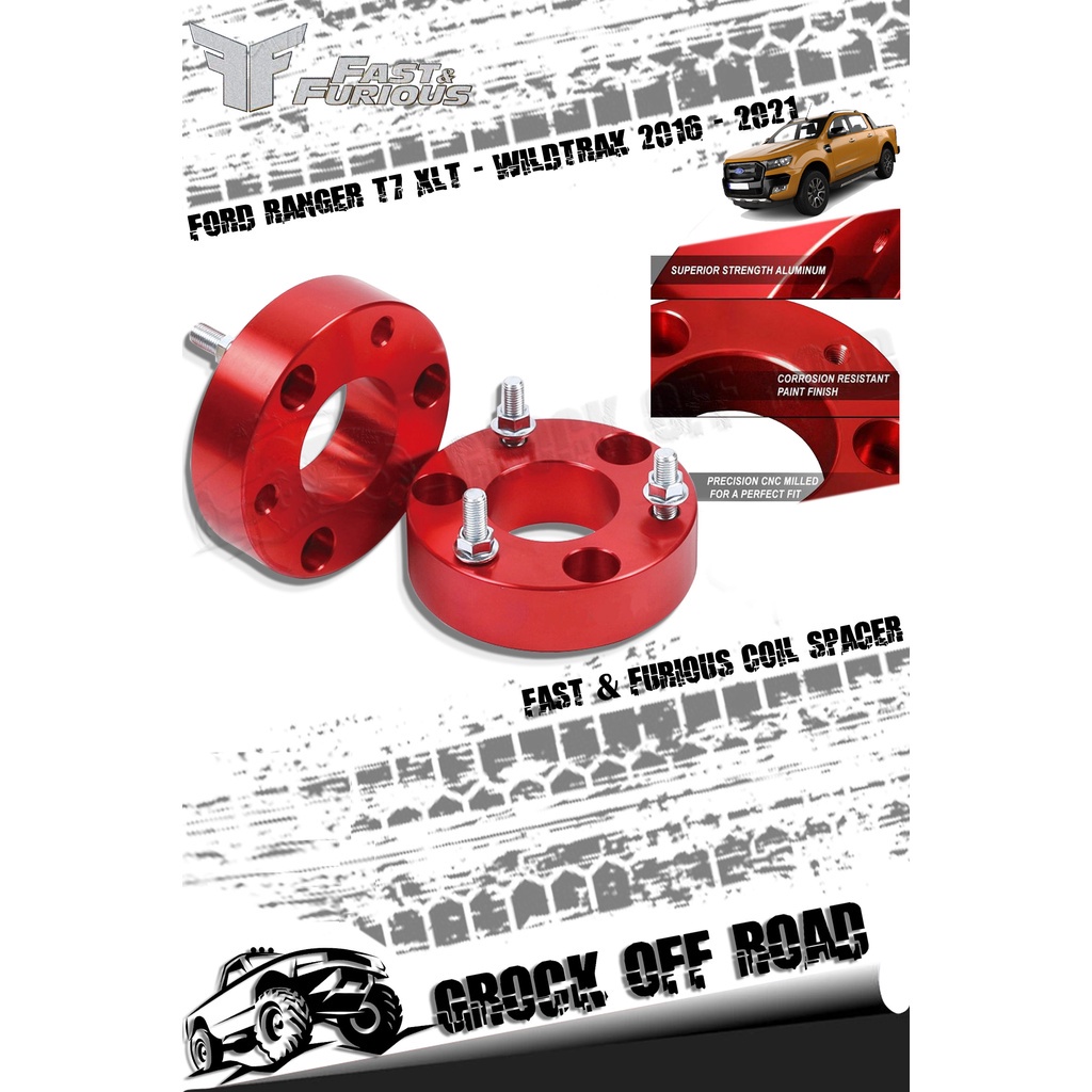 FORD RANGER 2016-2019 32MM FRONT COIL/FRONT SUSPENSION SPACER LIFT UP ...