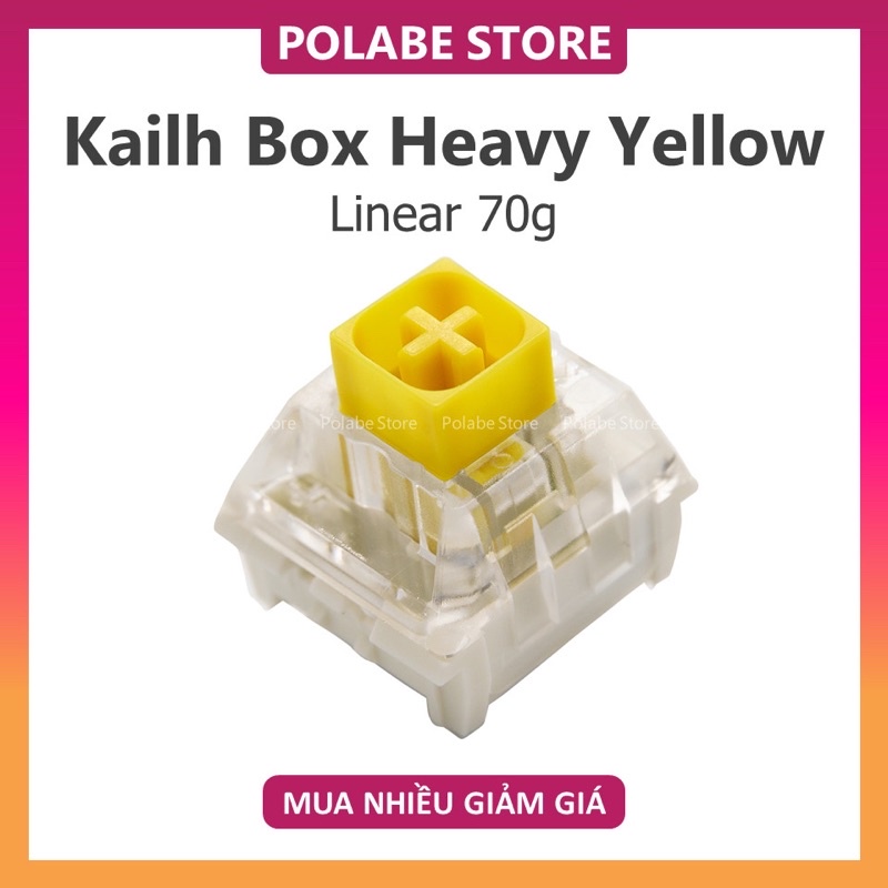 Kailh Box Heavy Dark Yellow Linear Switch For Mechanical Keyboard