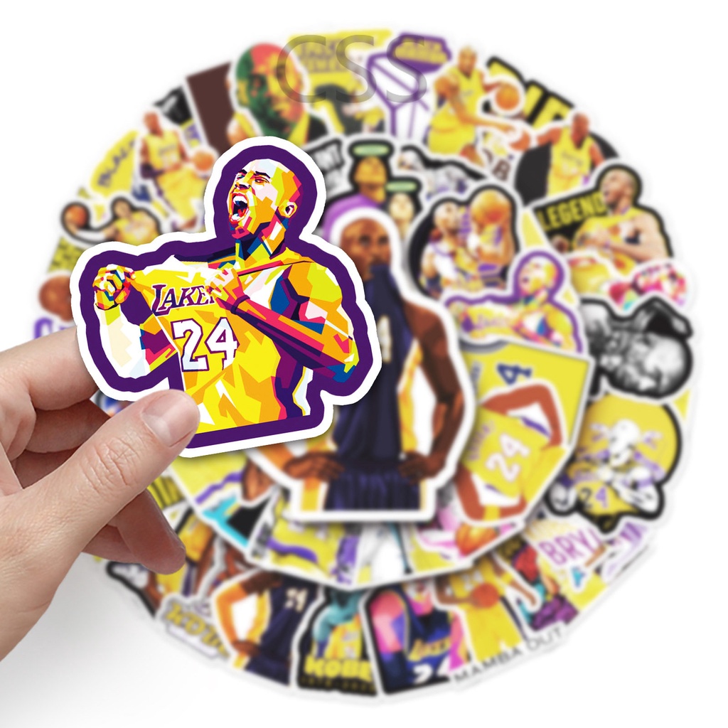 CSS.50Pcs/Set NBA Star Kobe Graffiti Waterproof Sticker Skateboard ...