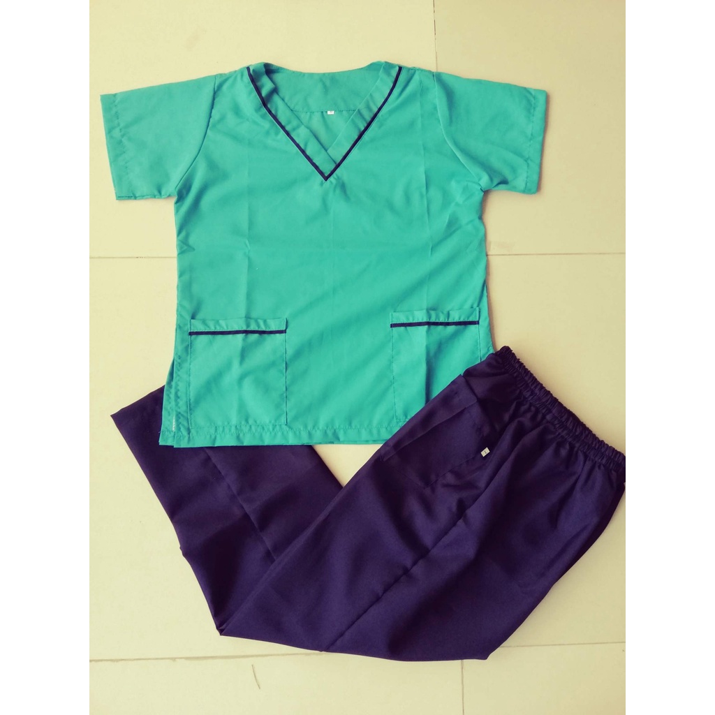 Zxcotton Scrub Suit Menthol Nb Tetoron Fabric Shopee Philippines 1121