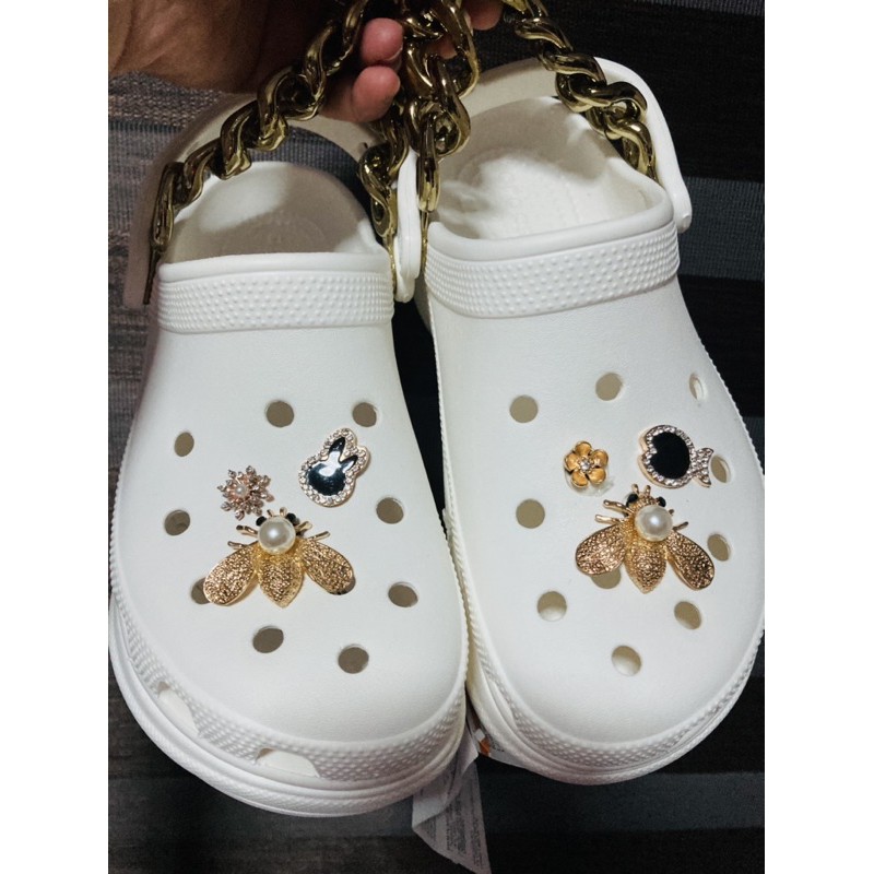 Crocs Gucci Inspired Metal Jibbitz Accesories Shopee Philippines