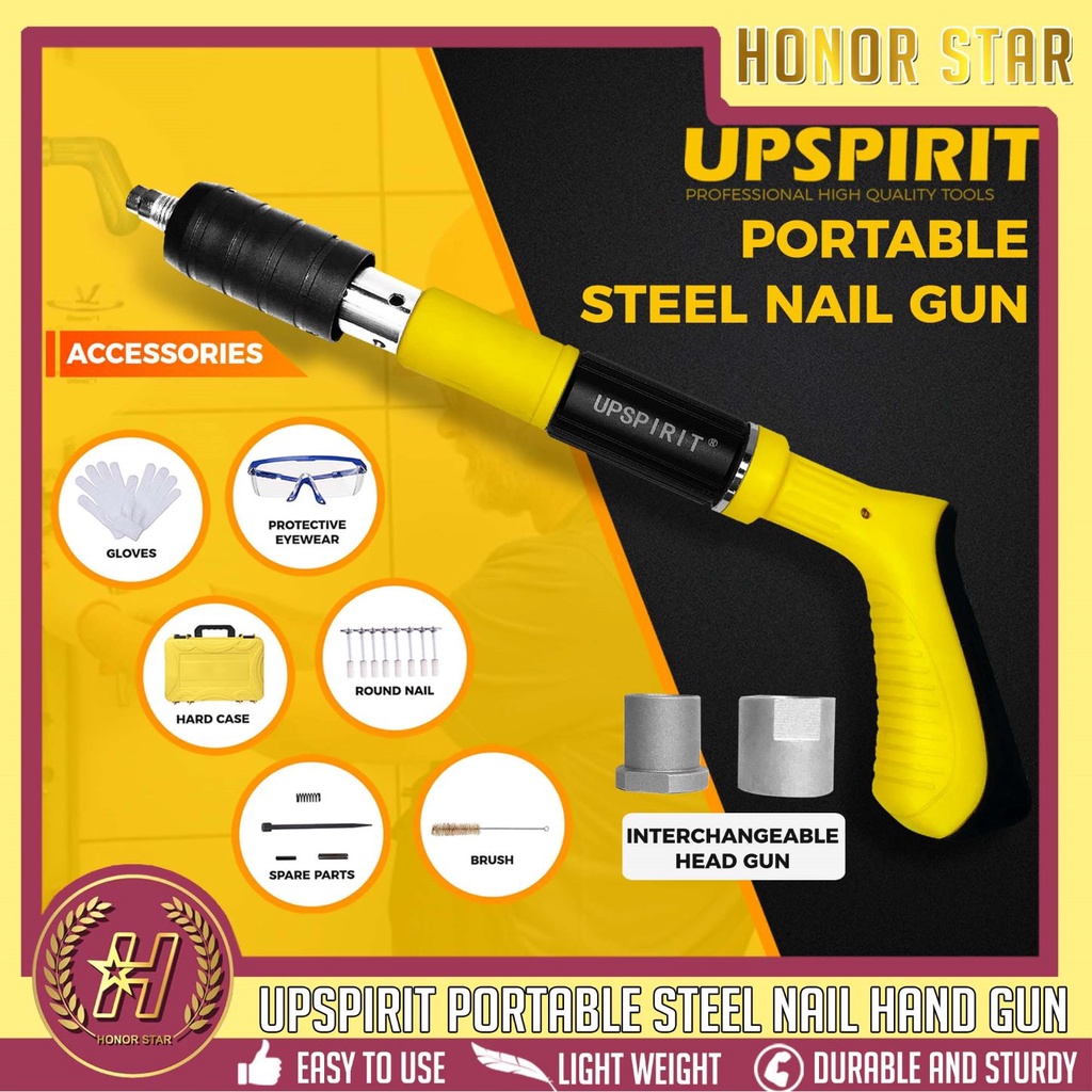 UPSPIRIT Original Nail Gun Manual Mini Steel Nail Gun Rivet Ceiling ...