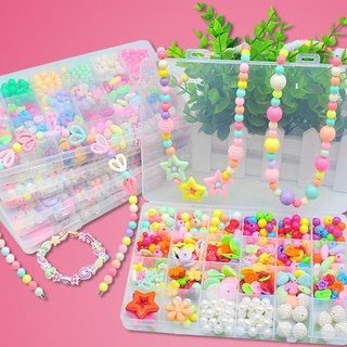 Girl Educational Toys Necklaces Bracelets Jewelry Making Beads Bracelet Kit  Set Diy Beads Toys for Children