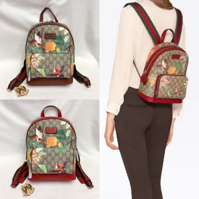 GUCCI GG Supreme flower and bird Backpack Shopee Philippines