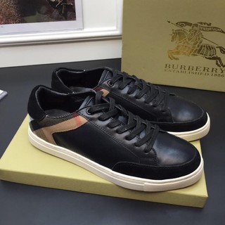[COD] Burberry Black w/ Brown Checkered at Back Sneaker Shoes for Men ...