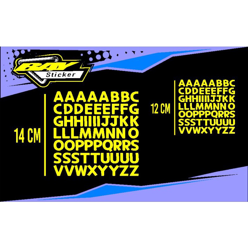 Sticker Letters abcd-z (alphabet) | Shopee Philippines