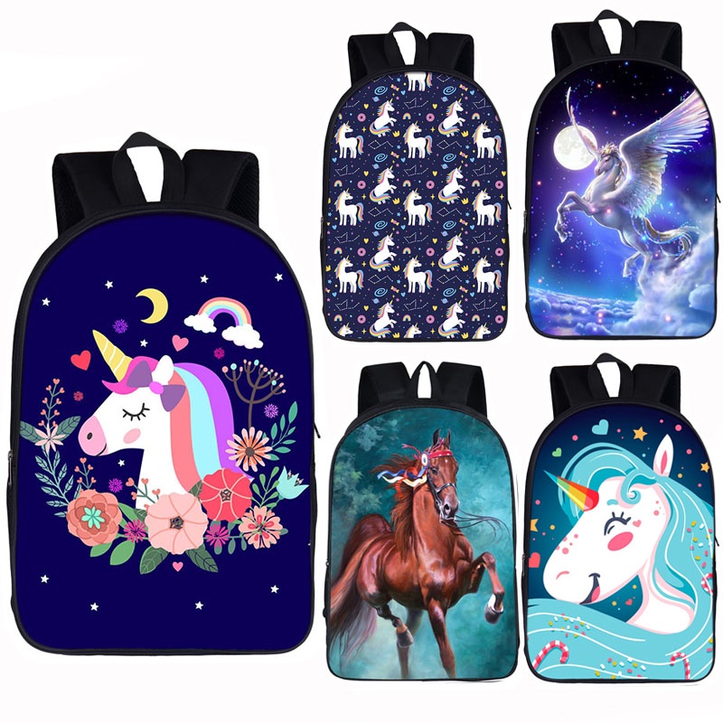 Cute Unicorn / Horse Backpack Pony Bag Children School Bags For