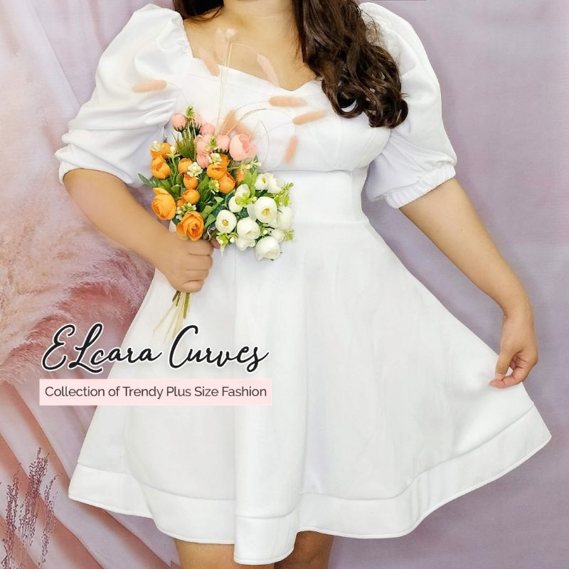 Sophia Puff Sleeve Dress Civil Wedding Dress Christening Dress Plus Size Regular Size