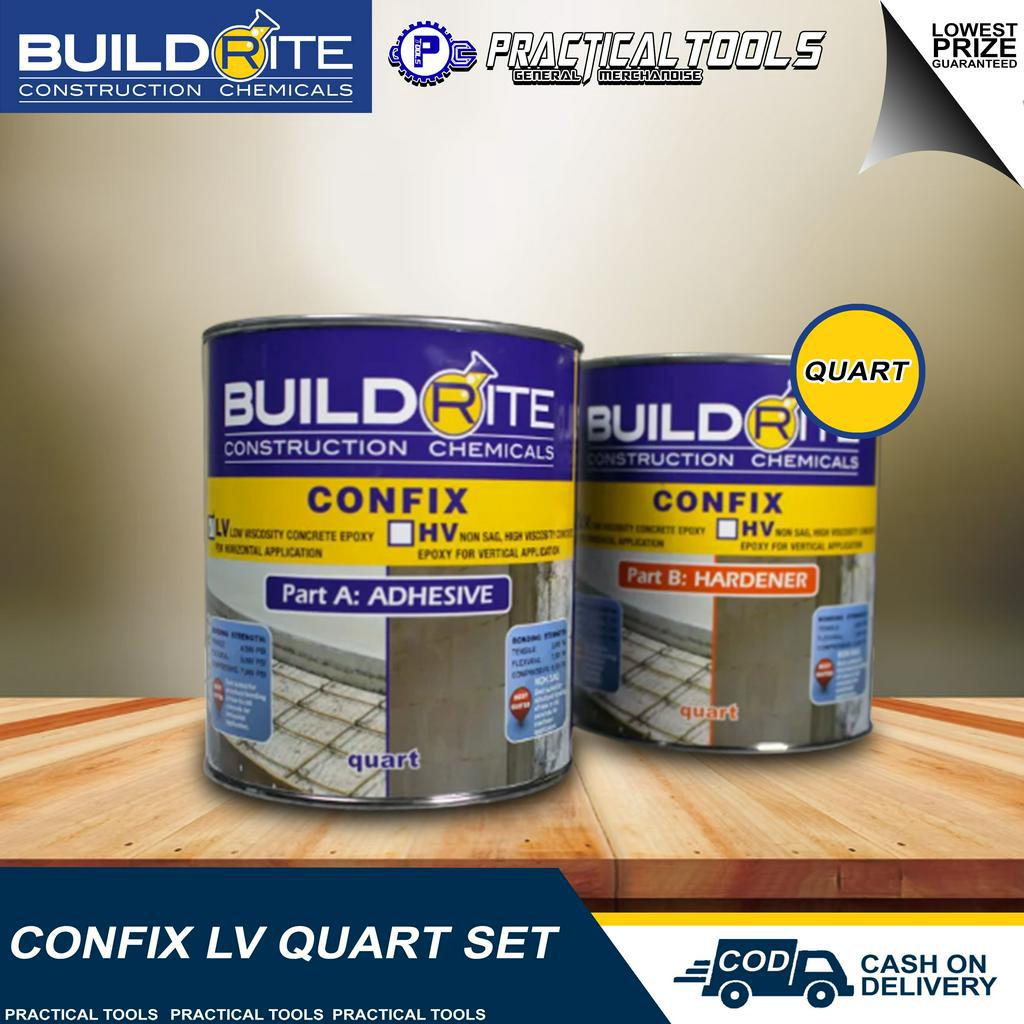 BUILDRITE CONFIX LV QUART SET Low viscosity concrete epoxy for ...