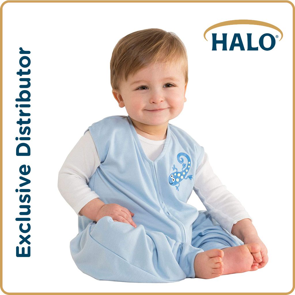 HALO SleepSack Early Walker Wearable Blanket Blue Gecko ( safe sleep sack toddler sleeping bag