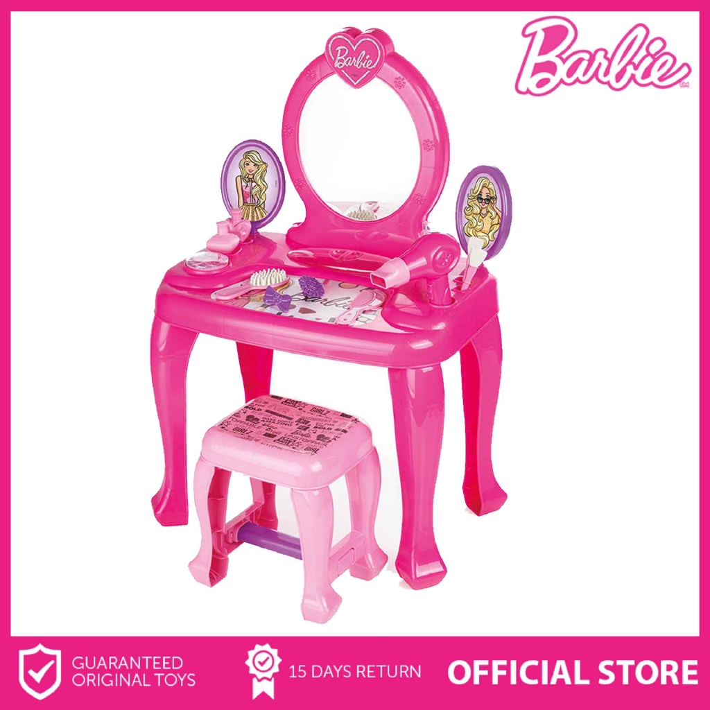 Barbie Vanity Table & Stool Set Pretend Playset Shopee Philippines