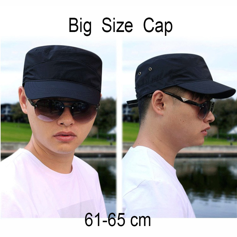 Big head 60 64cm man large size baseball hats summer outdoors thin dry quick sun hat men cotton plus size sport cap