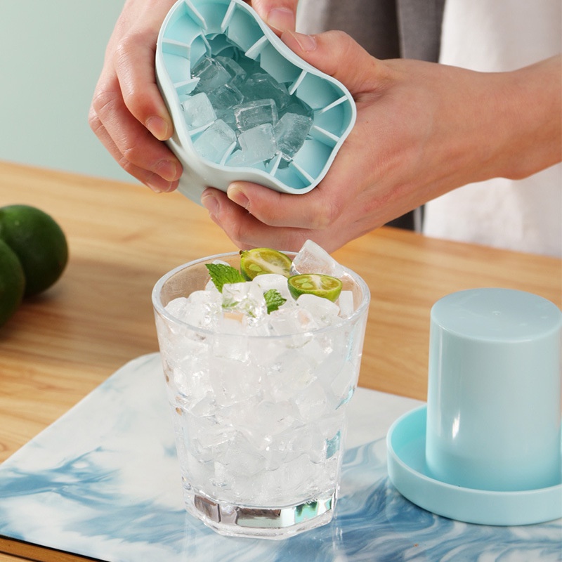 Round bucket ice tray ice tray mold ice making ice storage box mini ...