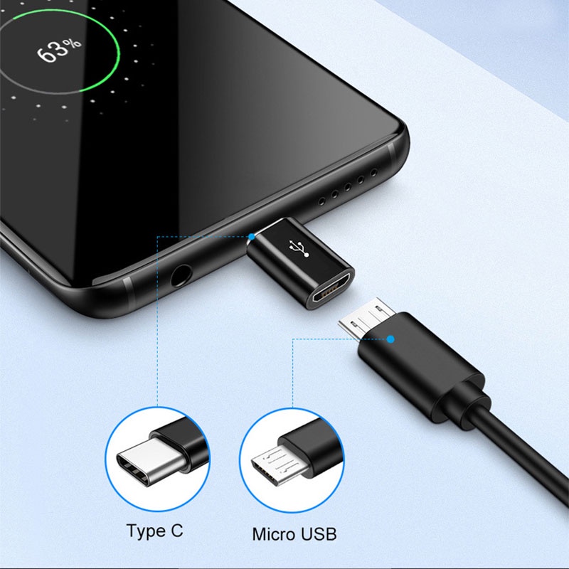 Micro USB Adapter Micro Usb V8 To Type-C/iPhone Ios OTG Converter ...