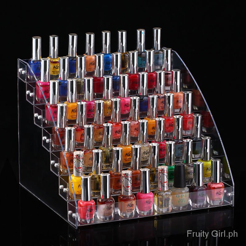 Acrylic Display Rack Nail Polish Storage Box Transparent MultiLayer