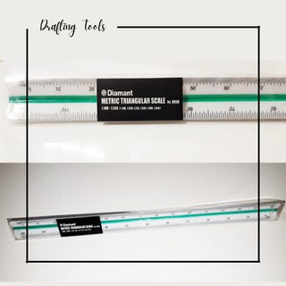 Triangular Diamant Metric scale 8930 ( 1:100- 1:500 ) 12 inches PP Case ...