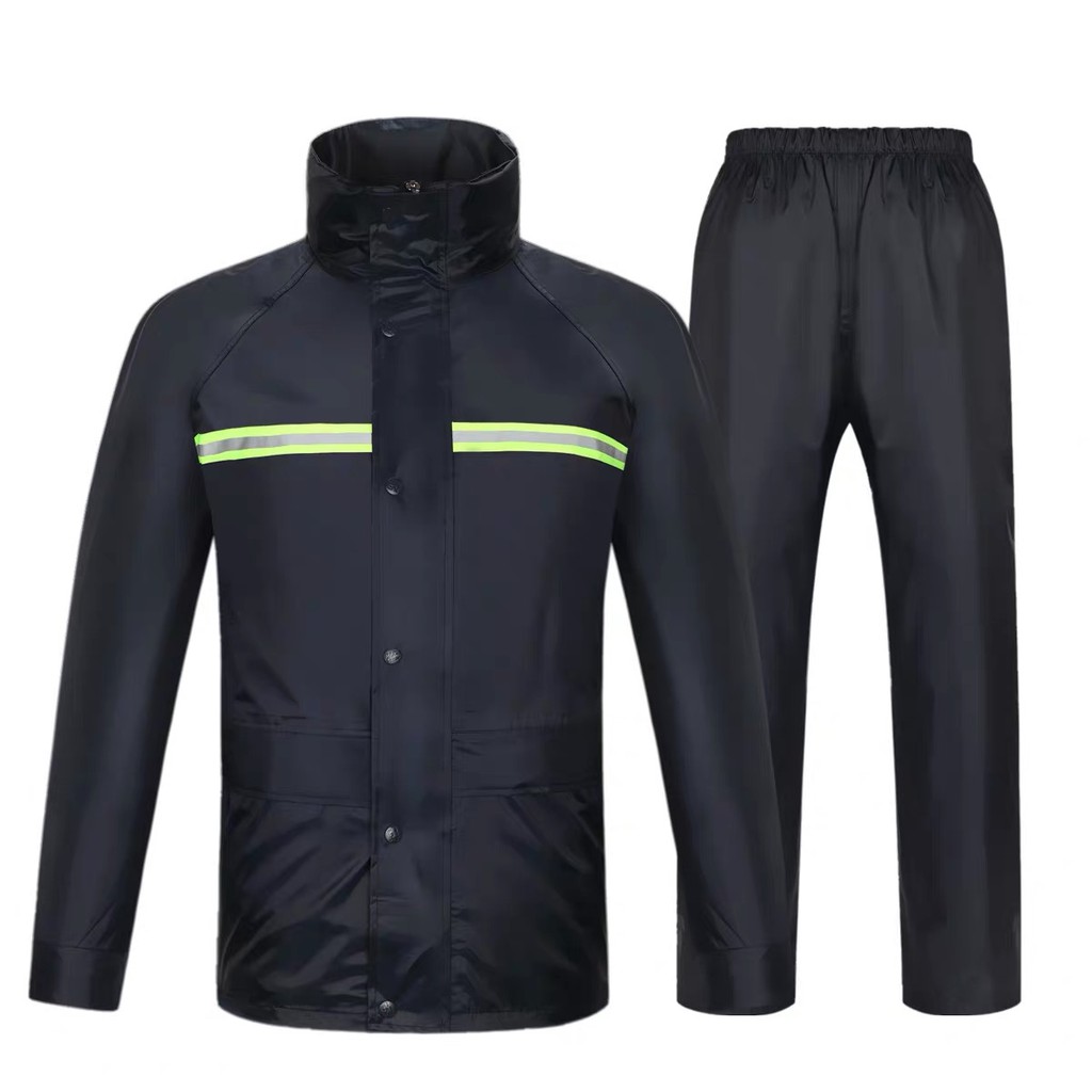 Water Resistant Unisex Outdoor Glow The Dark Stripe Raincoat