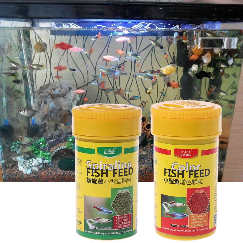 Spirulina Food Tropical Fish Nutrition For Aquarium Fish Tank Color
