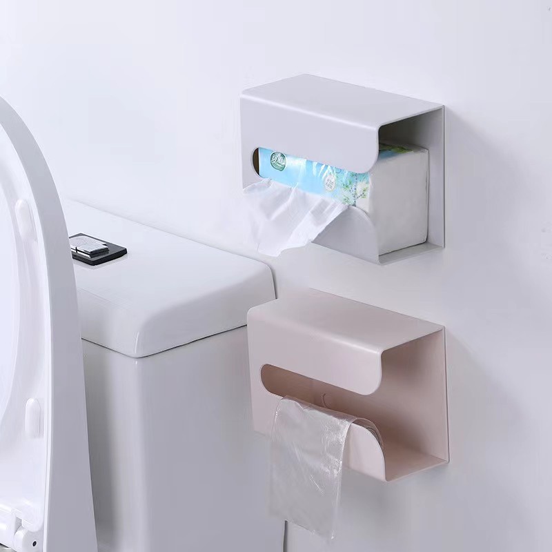 Tissue Rack Without Punching Wall-Mounted Tissue Box Paste-Type Tissue ...
