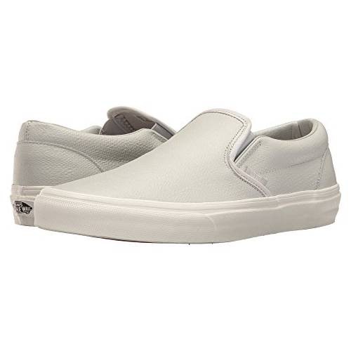 Vans glacier grey leather slip sales ons