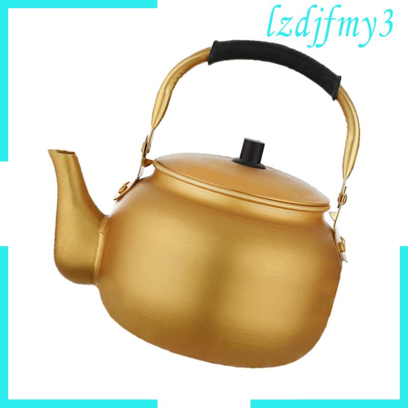 Lzdjlmy3 Aluminum Water Kettle Teapot Kettle Portable Golden for Camping Outdoor