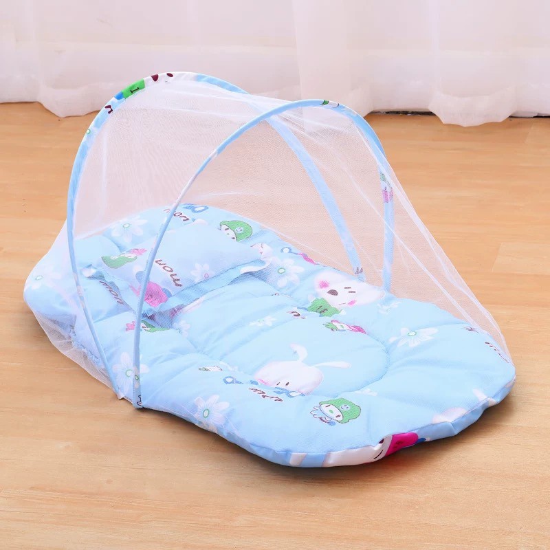 Baby mosquito net with mat pillow new born baby bed nets portable