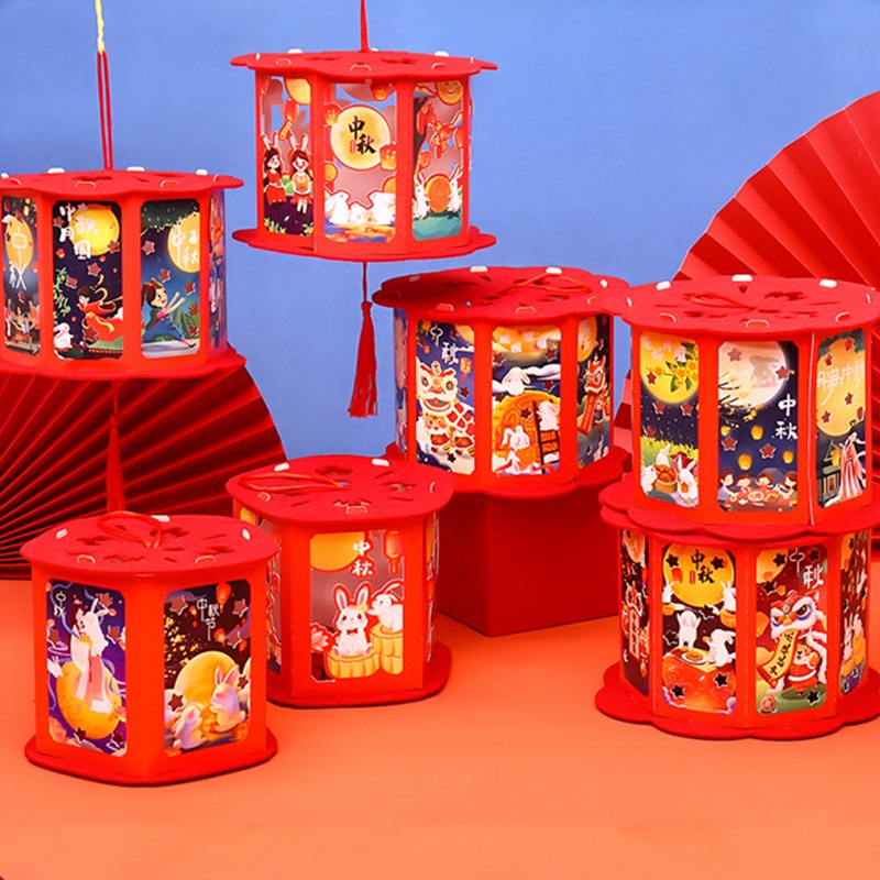 Mid-autumn Festival Diy Portable Marquee Lantern/ Red Luminous ...