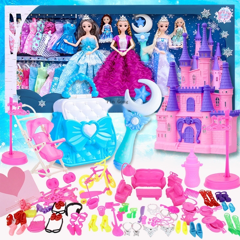 Tongle Barbie Doll Set Big Gift Box Princess Lisa Aisha Aisha