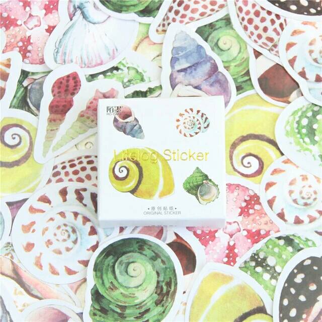 Various conch shell mini paper label sticker | Shopee Philippines