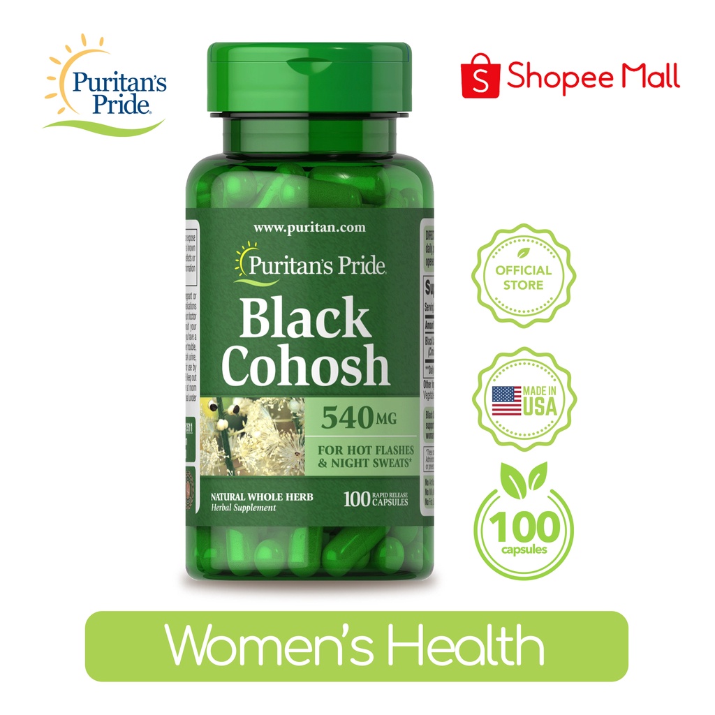 Puritan's Pride Black Cohosh 540 mg 100 capsules Shopee Philippines