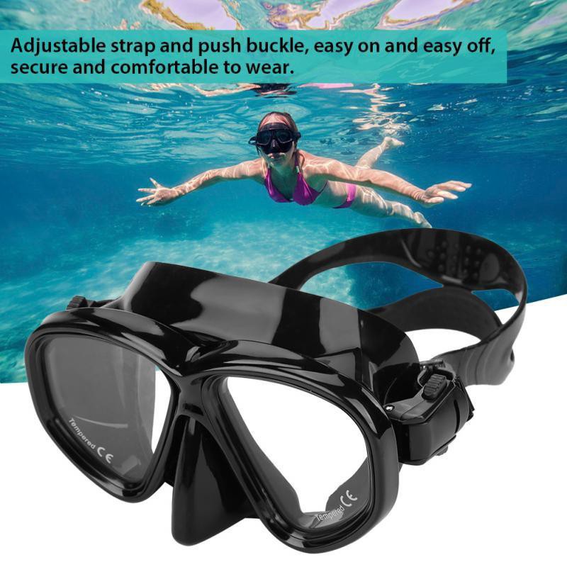 [READY STOCK] Tempered Glass Diving Mask Swimming Goggles for Adults