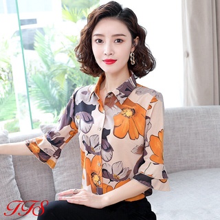 Fashion Women Chiffon Blouse Long Sleeve Shirts @ Best Price Online