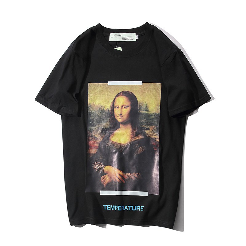 OFF WHITE Mona Lisa High Quality Print Men's and Women's TShirt — free download