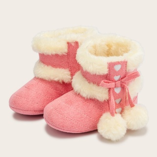 Dropship Fashion Print Children Boots Winter Plush Ankle Boots Warm Soft  Bottom Leather Shoes For Toddler Baby Girls Non-slip Kids Shoes to Sell  Online at a Lower Price