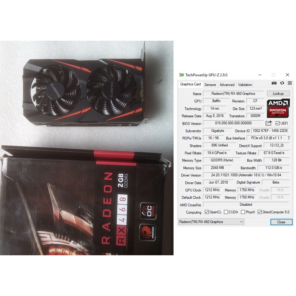 Rx 460 best sale 2gb driver