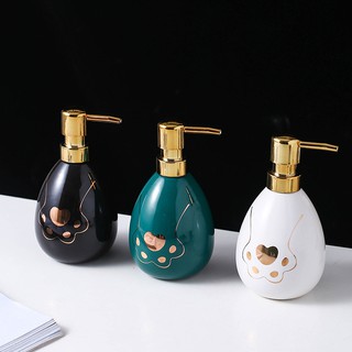 Matte black/white/green gold marble pattern bathroom hand soap ...