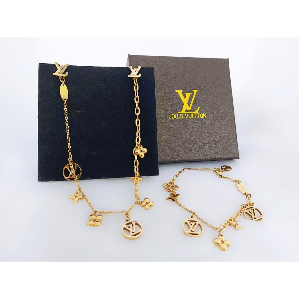 lv necklace and earring set