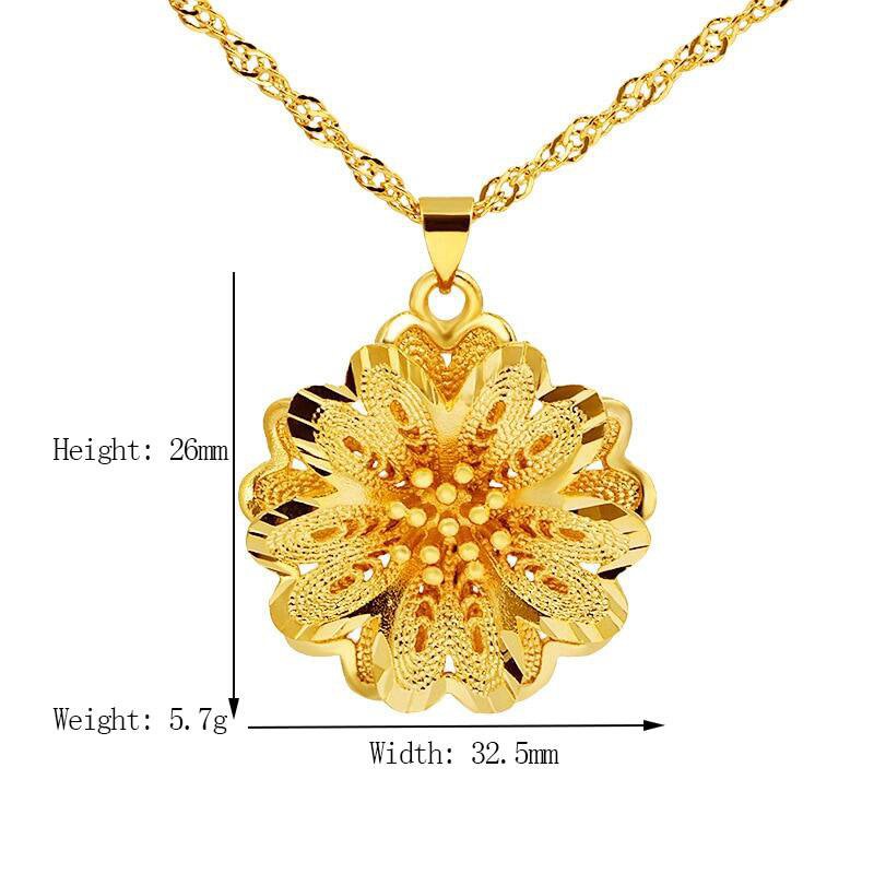 Unlistore PH 18K Saudi Gold Necklace with Pendant