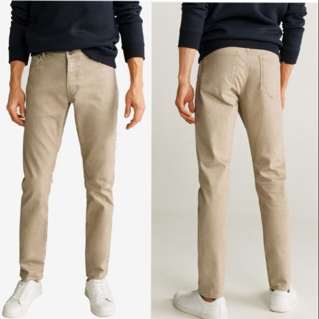 Khaki jeans 2024 mens outfit