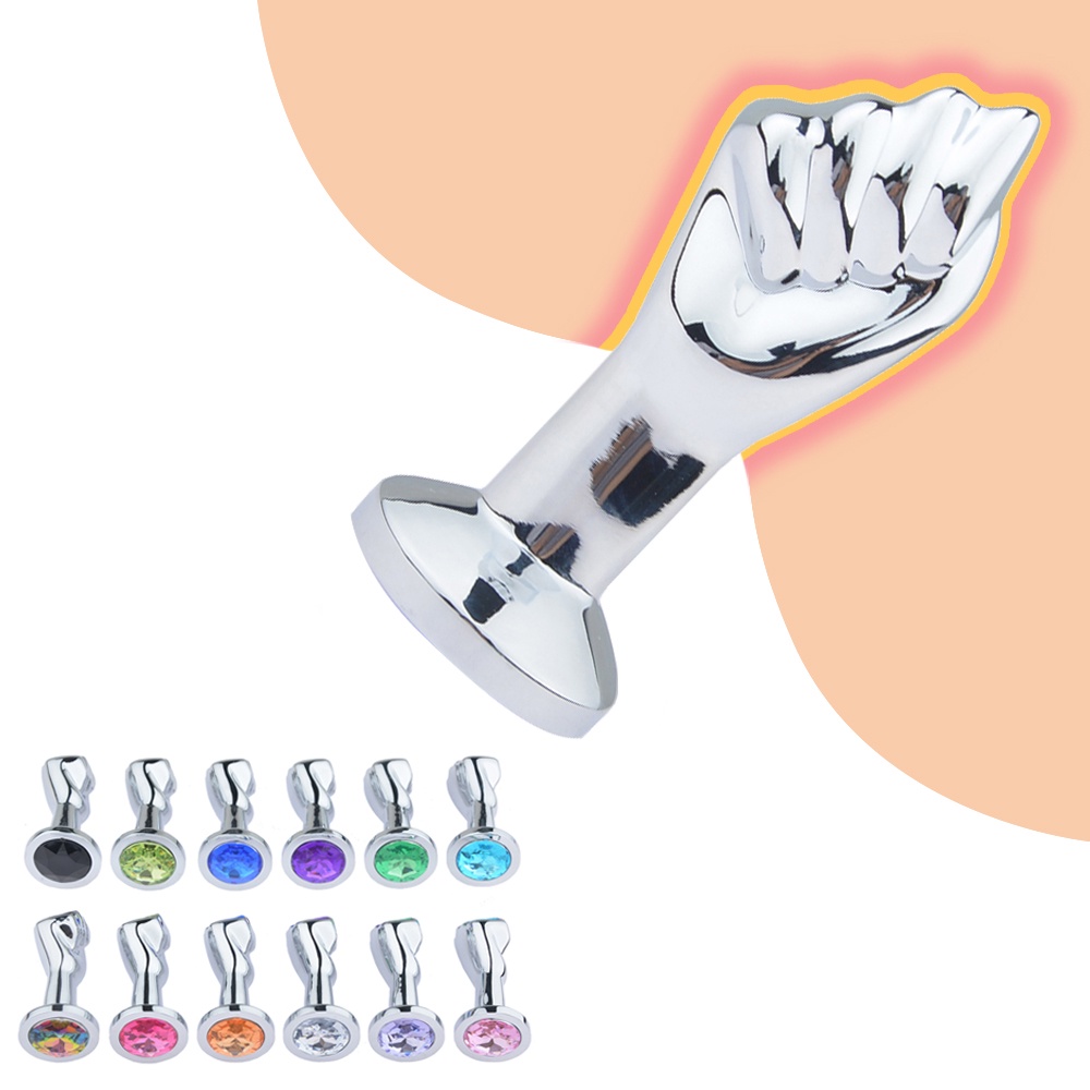 Fist Stainless Steel Anus Plug Anal Beads Crystal Jewelry Stimulator Sex Toys Dildo Anal Plug