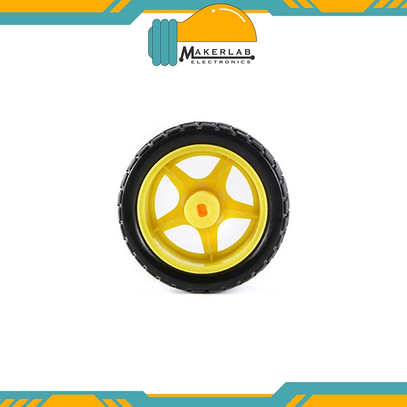 65mm Yellow Wheel for DC TT Gear Geared Motor 130 Dual Shaft | Shopee ...