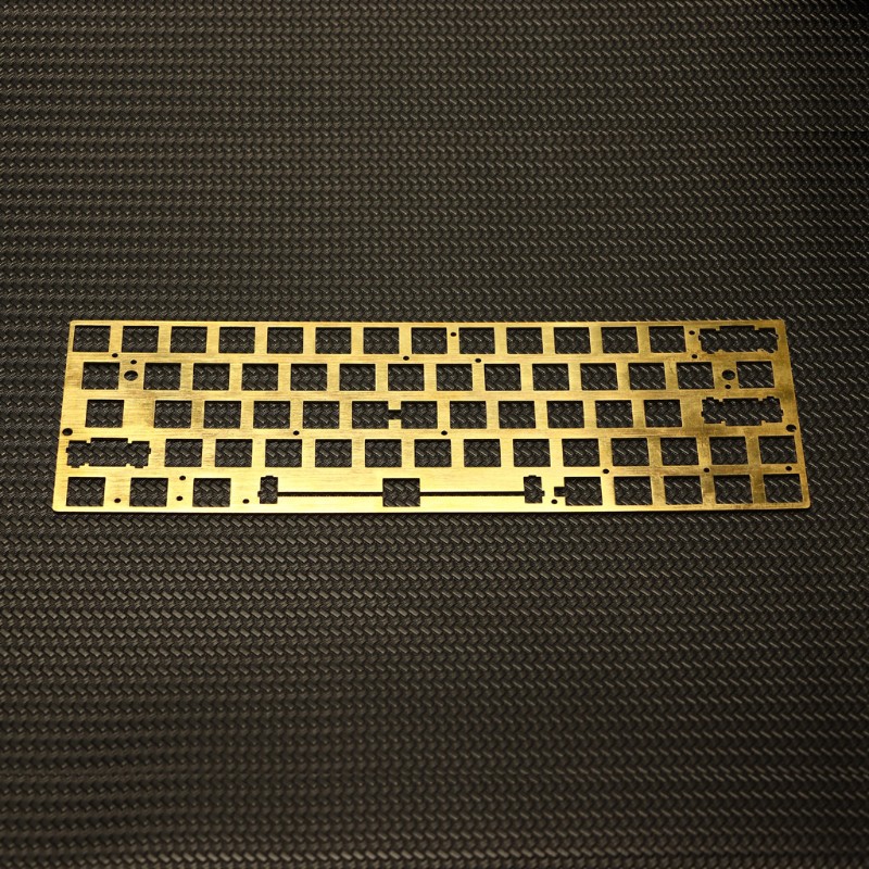 Ottone Alluminio PC Piastra Materiale Posizionamento Consiglio Supporto ISO ANSI 61 64 Minila Layout per GH60 PCB 60% Tastiera FAI DA TE (Argento Alluminio Piastra B