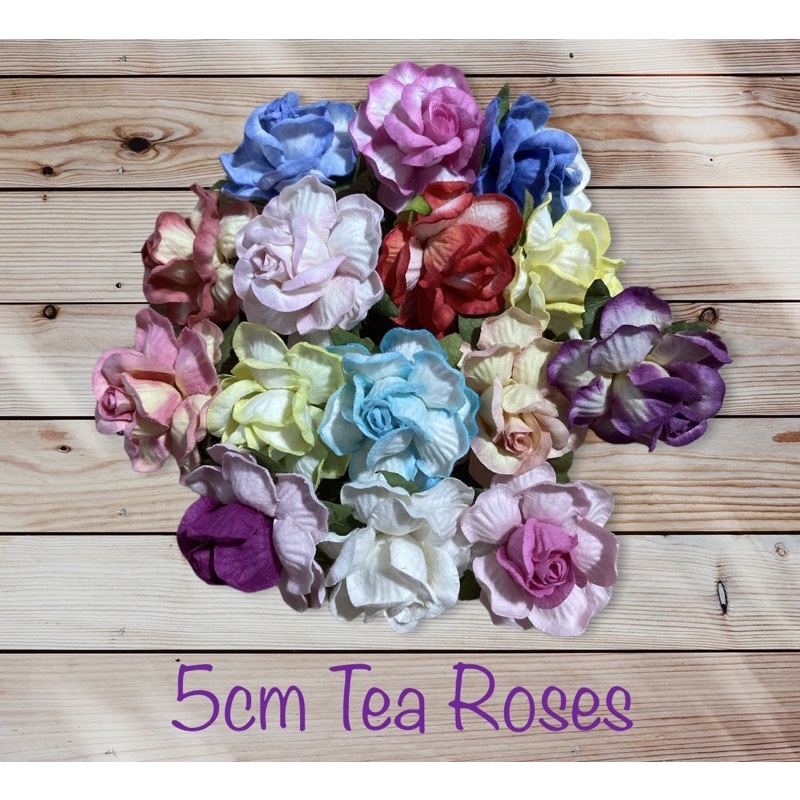 5cm Tea Roses Paper Roses (5s) | Shopee Philippines