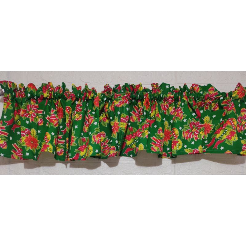 Limited edition Christmas Design Valance Curtain 60x15inches | Shopee ...