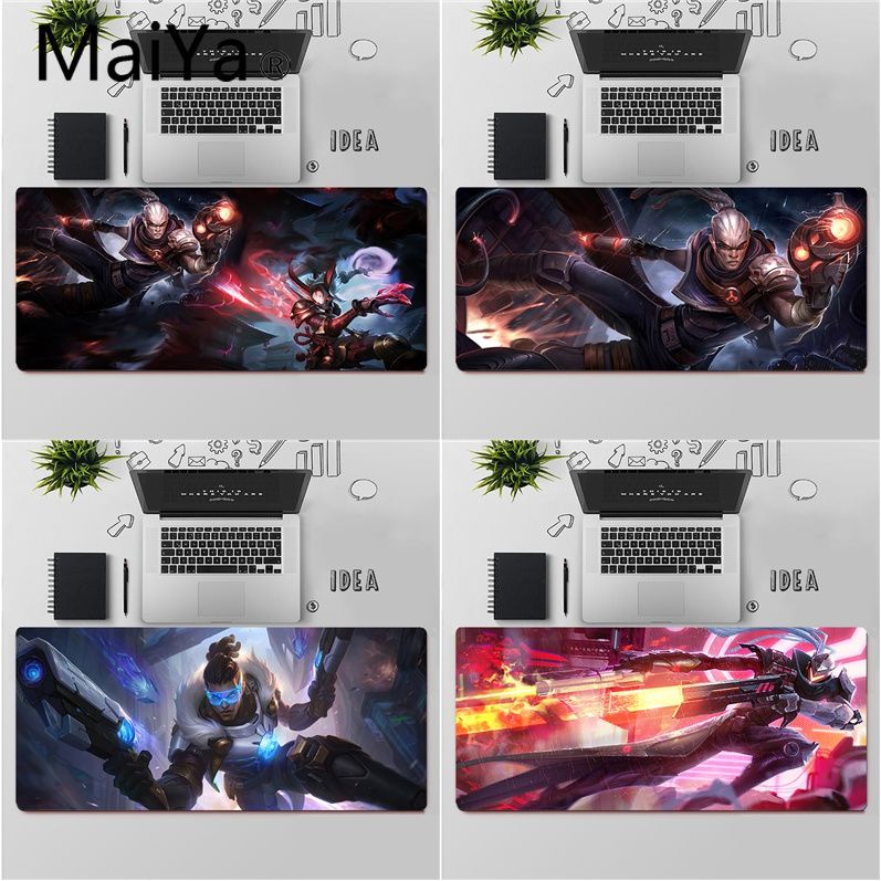 League Of Legends Lucian Large Anime Keyboard Mouse Pad | Shopee ...