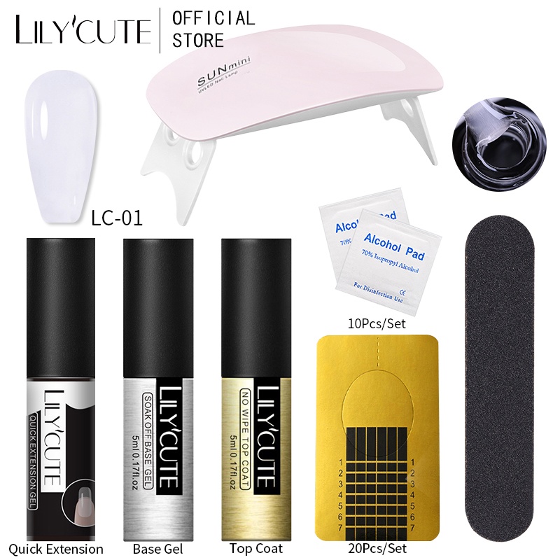 Lily'Cute Acrylic Gel Nail Extension Tips Quick Building UV Polish ...